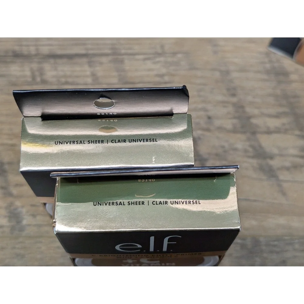 e.l.f C-Bright Putty Primer Vitamin C Sheer x2 Eye Brightener Medium Tan Lot 3‎